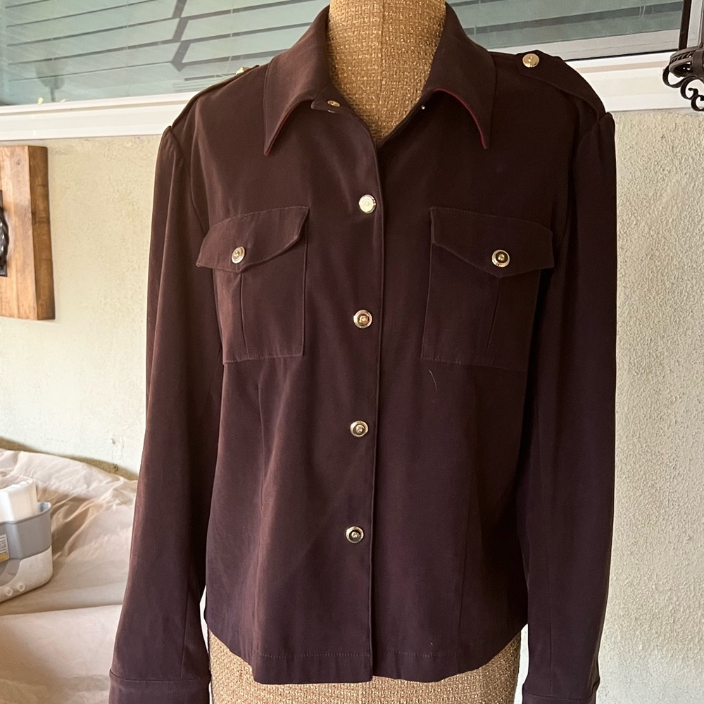 St. John Sport Jacket Patch Pockets Snap Closure - image 1